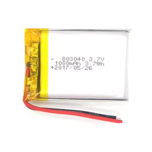Lipo バッテリー 803040 3.7V 1000mAh 083040 PCM およびワイヤー付き