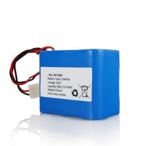 6.4V 12AhLiFePO4充電リチウム2665032650ソーラーライト用コネクタ付きバッテリーパック